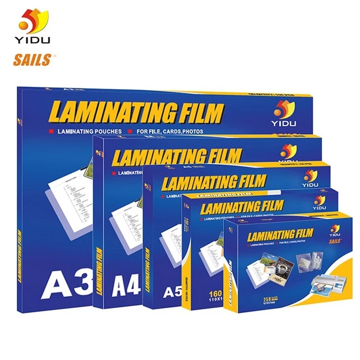 Clear laminating pouches for jumbo cards in various thicknesses